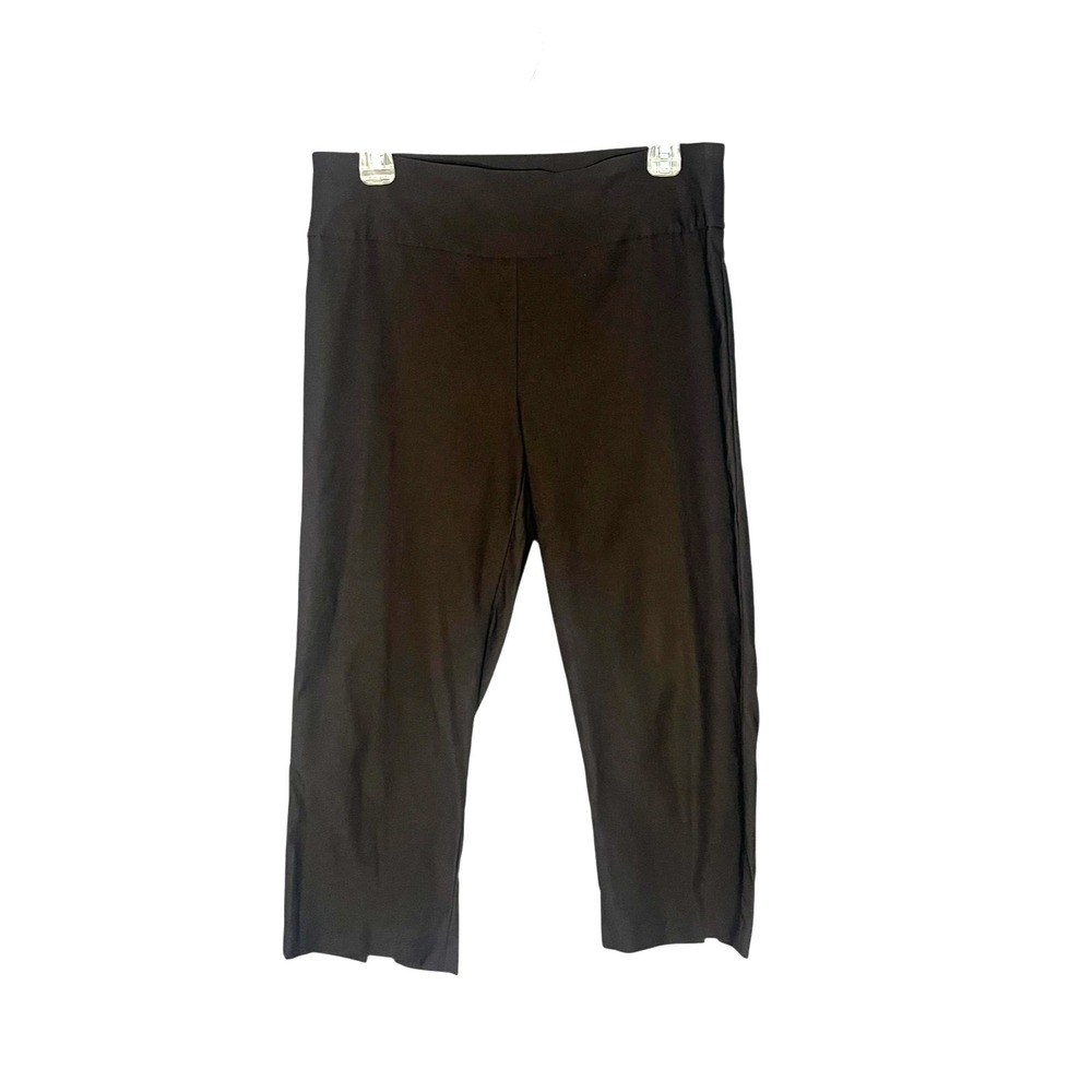 Tribal Women's Black Pull On Cari Cropped Pants Stretch 10 Waist 31"